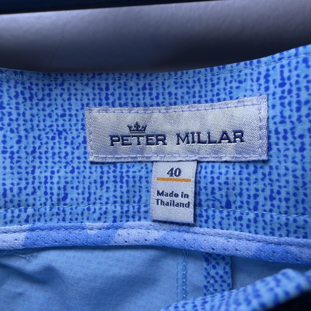 Peter Millar Shorts Men 40 Blue Shackelford Performance Hybrid Golf 10" Inseam - Picture 5 of 11